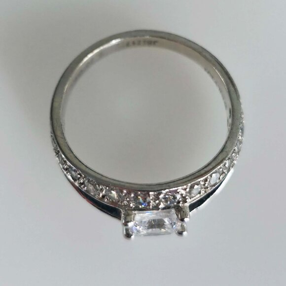 Sterling Silver Princess Cut CZ Ring - Picture 5 of 8